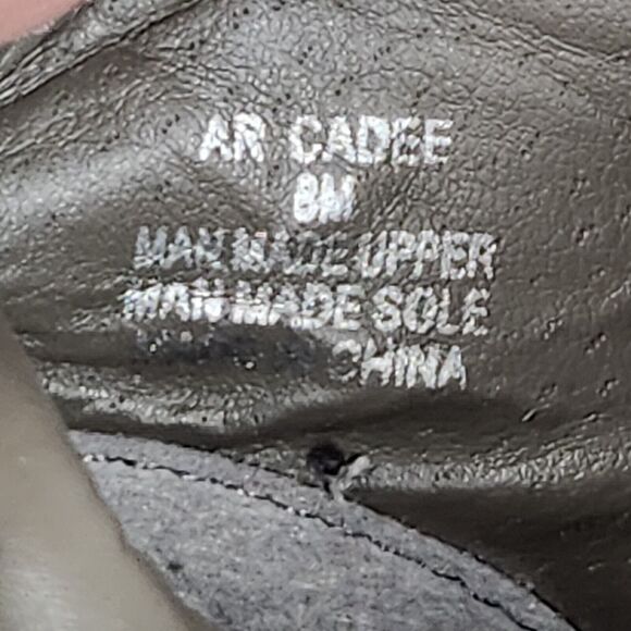 American Rag Cadee Ankle Boots Brown grey Faux Leather Side Zips Womens 8 M - Picture 14 of 14